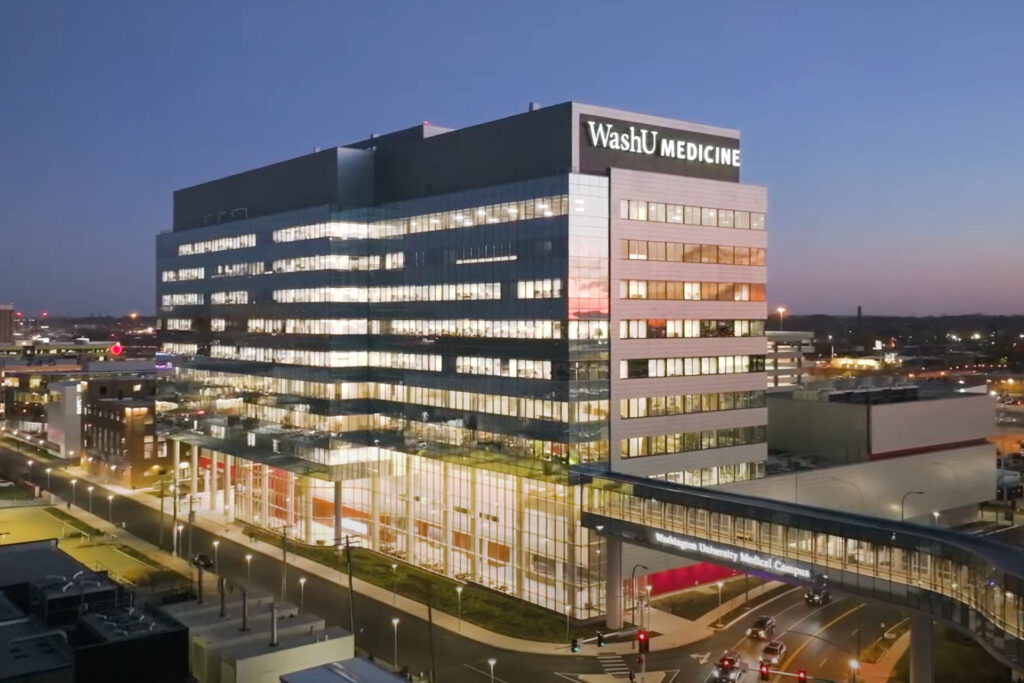 Jeffrey T. Fort Neuroscience Research building at dusk